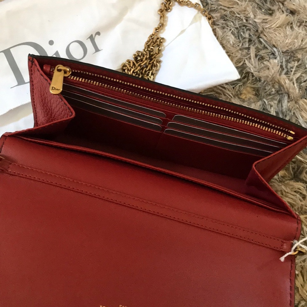 Dior WOC Long Wallet/purse - Rusty Red, Gold Hardware - Picture 5 of 7